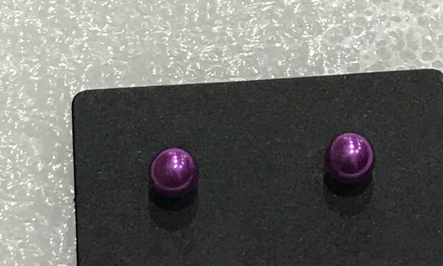 Purple Round Plastic(Non-Mental) Stud -Medium Size - RSE01