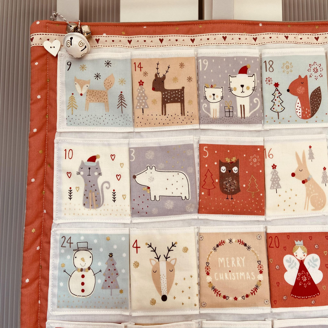 Woodland Christmas Fabric Advent Calendar & free personalised name tag