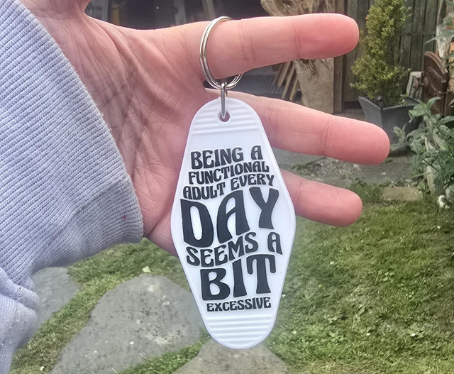 Excessive Adulthood Motel Keyring