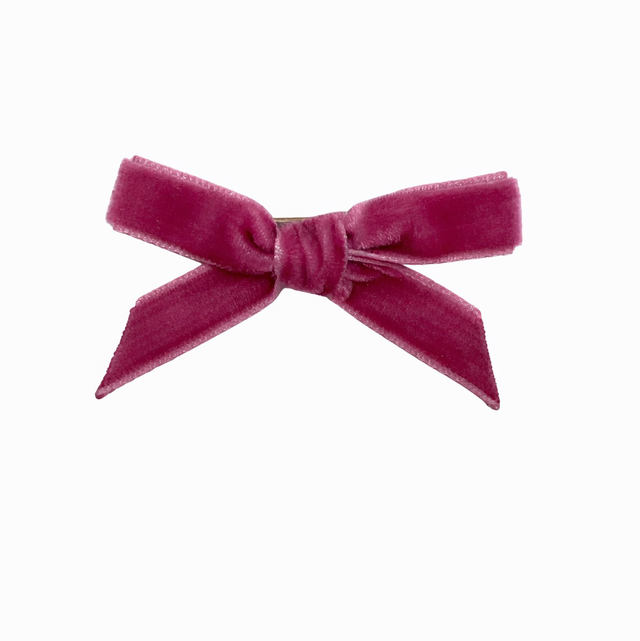 Broche lazo rosa terciopelo 