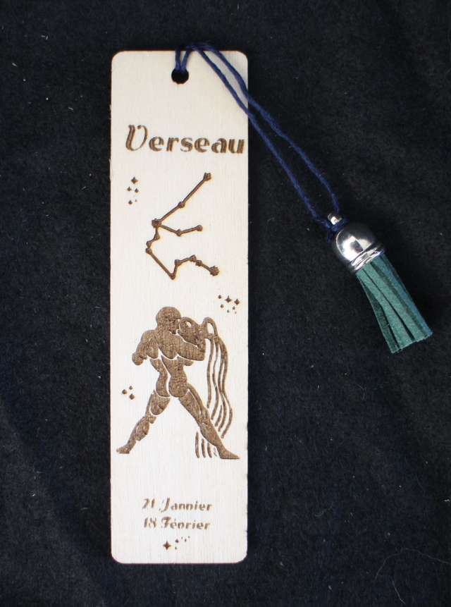 Marque-pages signe astrologique Verseau