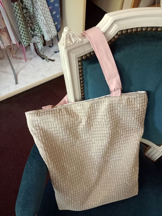 Sac vintage tissu Laura Ashley romantique lin et coton doublure