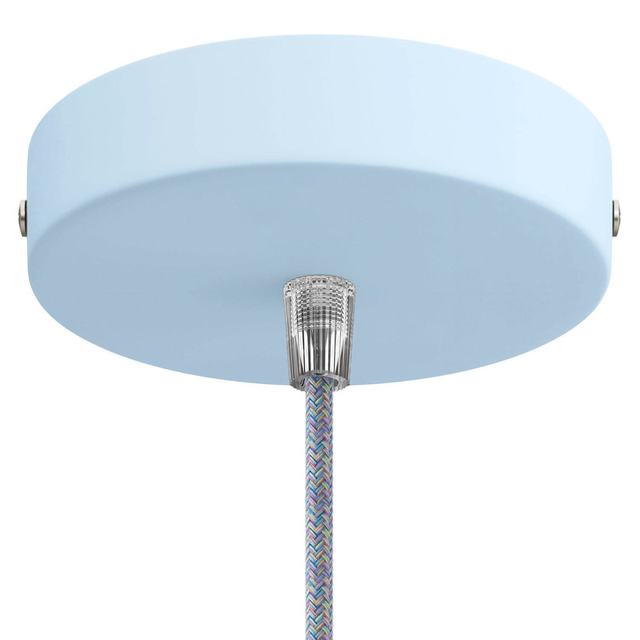 Zylindrischer Metall Zartes blau Lampenbaldachin