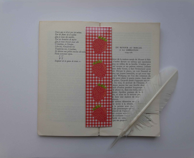 Le marque-page aux fraises