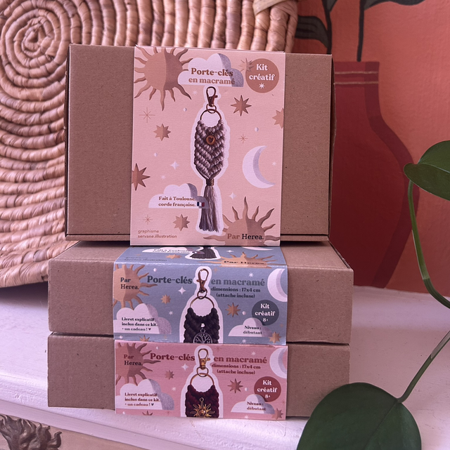 Kit diy porte-clef en macramé 