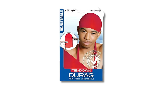 Magic Adjustable Tie-Down Sports Du-Rag No.4769 (Red)