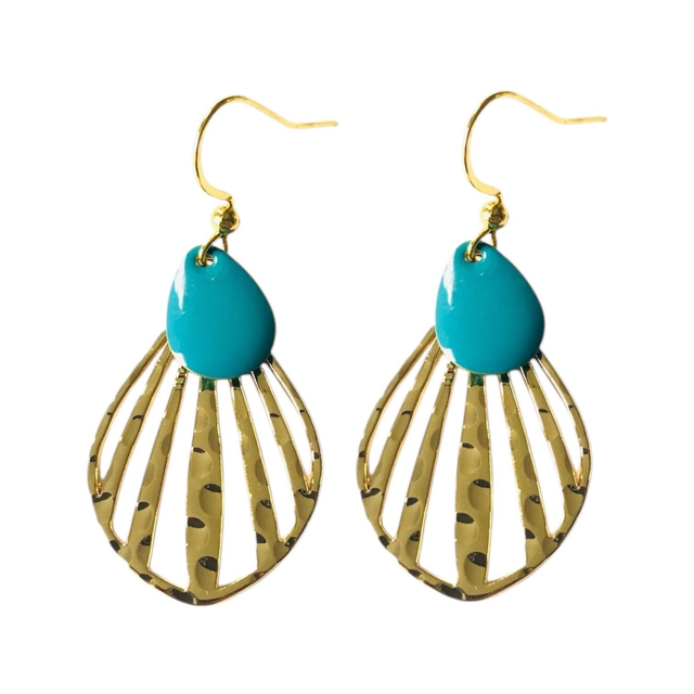 Boucles d'oreilles dorées GOUTTES DE PLUIE