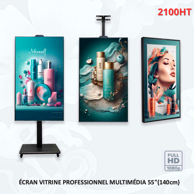 Écran vitrine haute luminosité - 55" - 2500 nits - FULL HD 