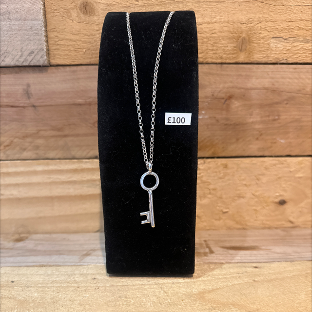 Silver Key Necklace 