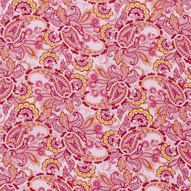 Popeline paisley rose