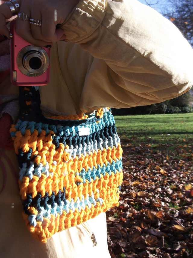 Orange, Turquoise, Blue and Green T-shirt Bag