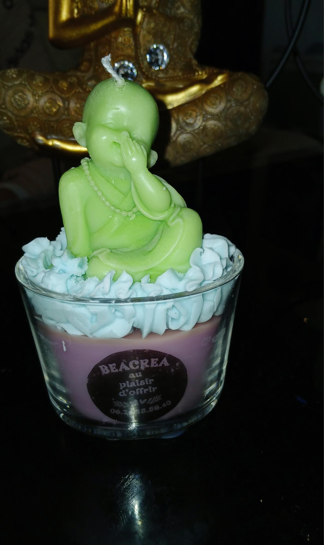 Beacrea au plaisir d'offrir, vous présente ma bougie gourmand parfumé bouddha €