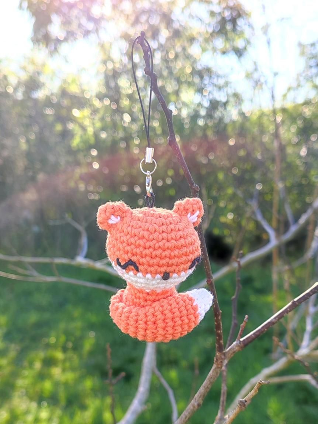 Porte-clé Renard - mandarine