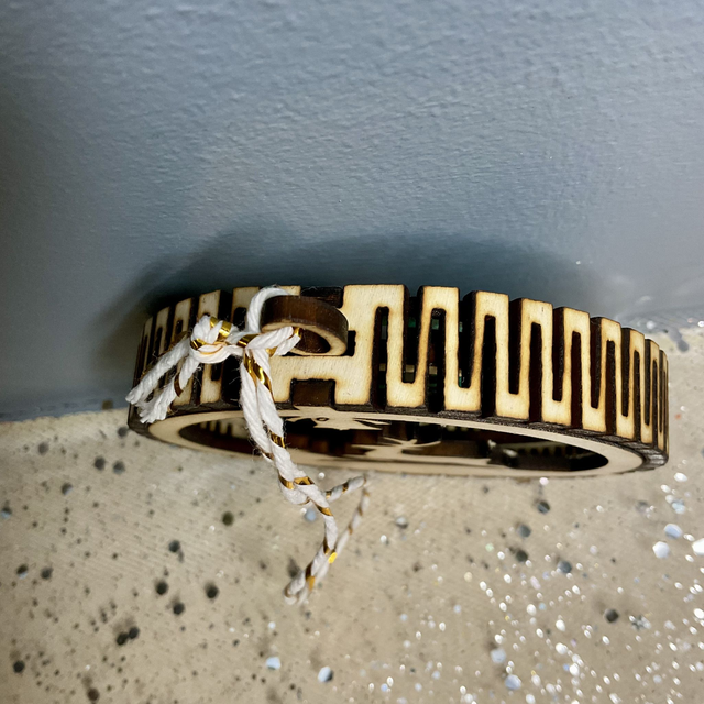 Laser cut Christmas ornament. Wooden design.