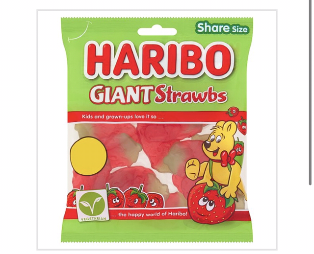 HARIBO Giant Strawbs 140g