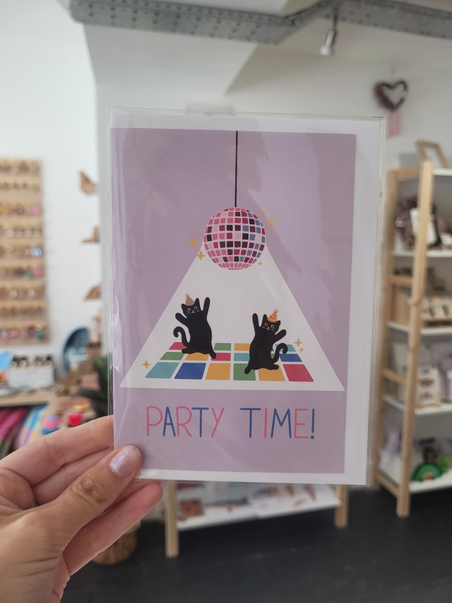 Party Time Cats Birthday Greetings Card - NW-001