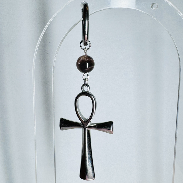 Mono-boucle INDÉPENDANCE pierre de lune grise