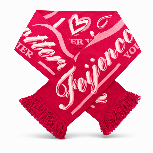 Feijenoord Rotterdam sjaal - YNWA - Roze