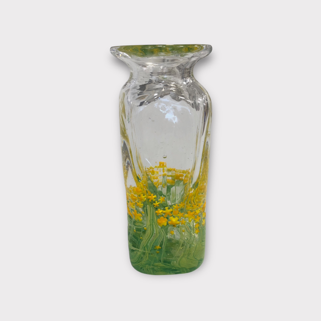 Gul Blomstervase #1 - Vennebjerg Glaspusteri