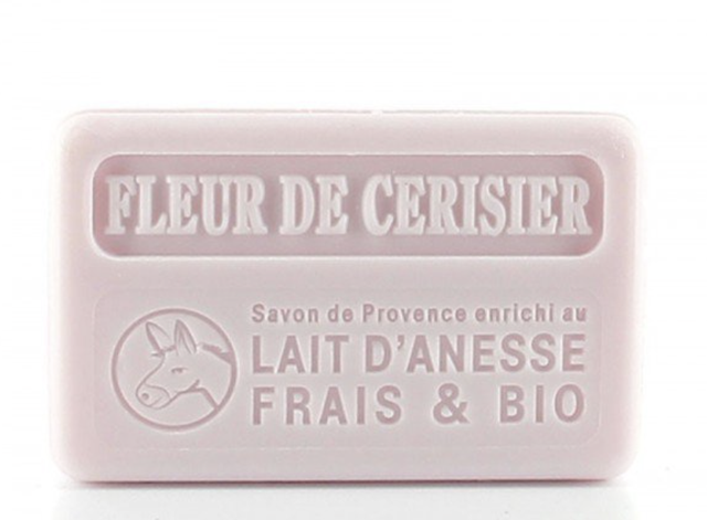 Savonnette Marseillaise Lait d&#039;Ânesse Fleur de Cerisier 100 g