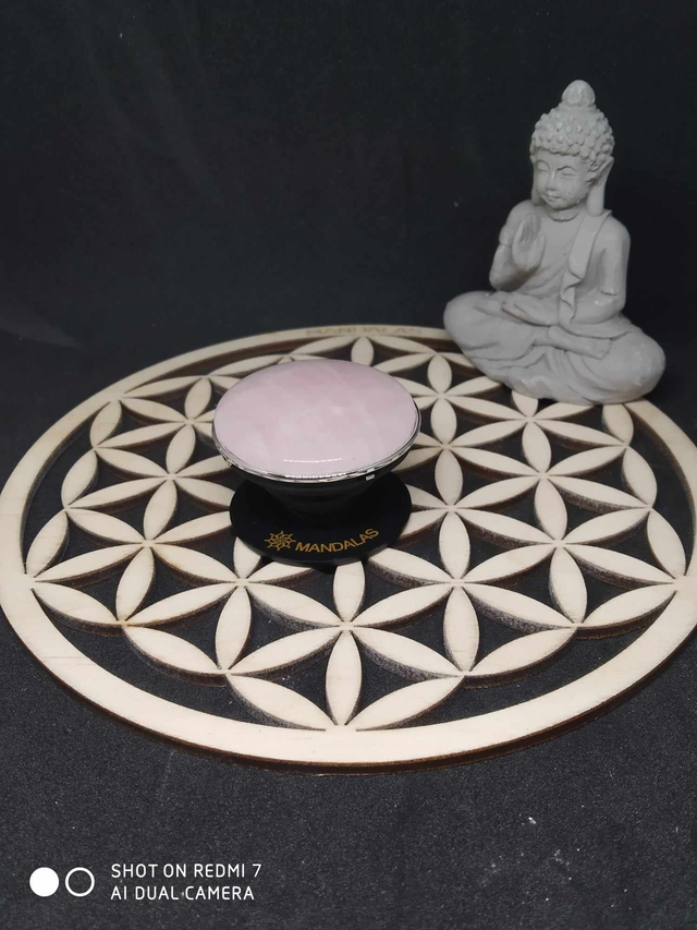 support pour téléphone quartz rose 