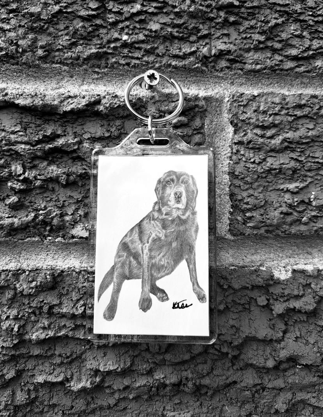 Black Labrador Keyring
