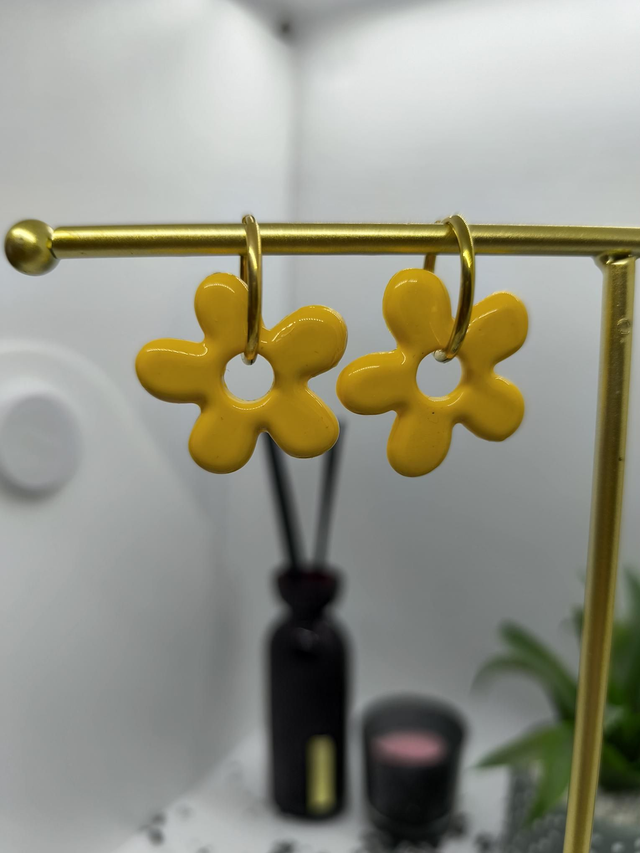 Pampilles interchangeables LAURA jaune pastel 