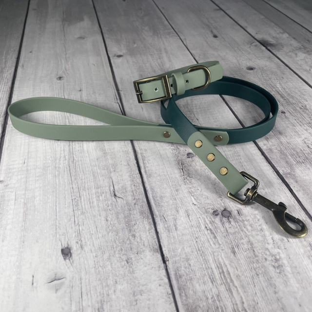 Forest Green & Foggy Green Waterproof BioThane® Lead