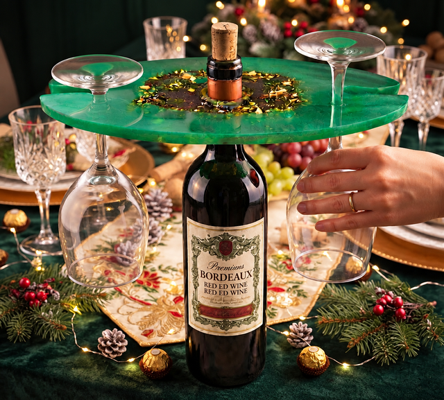 Porte-Verres / Plateau Apéritif de Bouteille