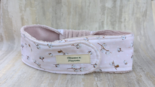 Bandeau soin visage - Collection "Fleur de coton"