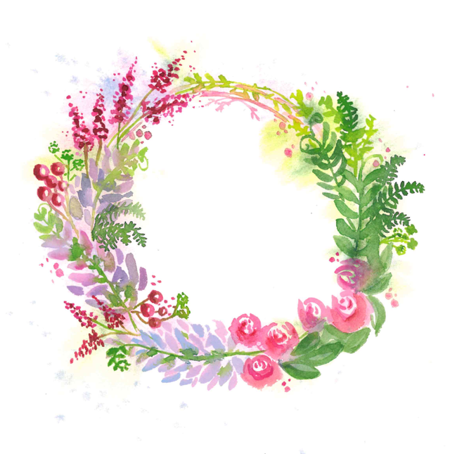 Aquarelle Floraison délicate