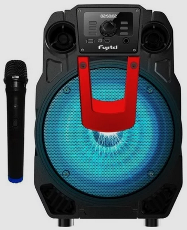 Parlante Karaoke 8 Pulgadas Fujitel 40w Mic Inalámbrico