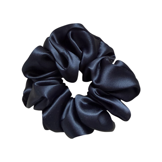 Chouchou en soie - Taille classique - Noir