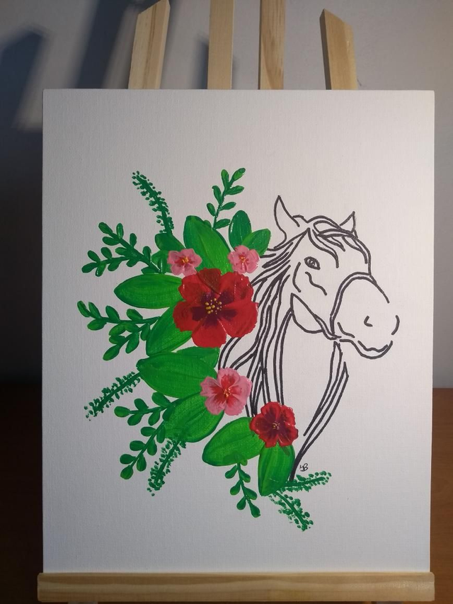 Toile cheval - Acrylique 