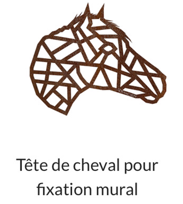 Tête de cheval pour fixation mural