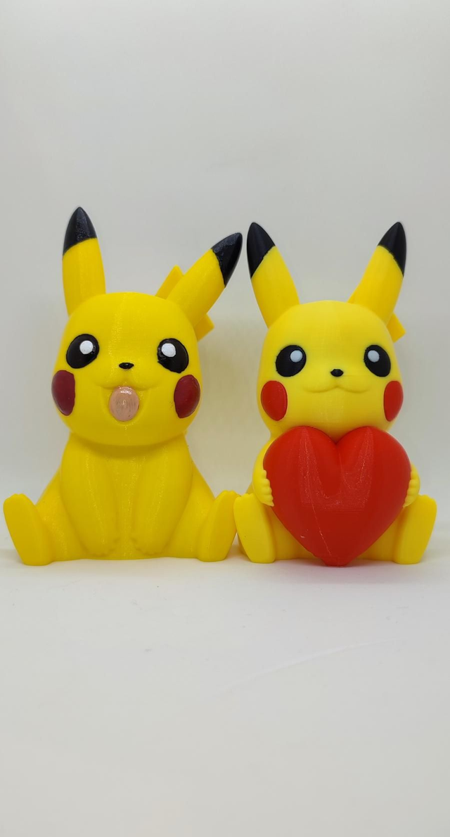 3D printed Pikachu-fanart figure, cute 3D print collectible UK, 3D printed heart figure, fanart 3D print, eco-friendly 3D printed gift, Nova Printing UK, PLA printed figure, adorable 3D printed model
