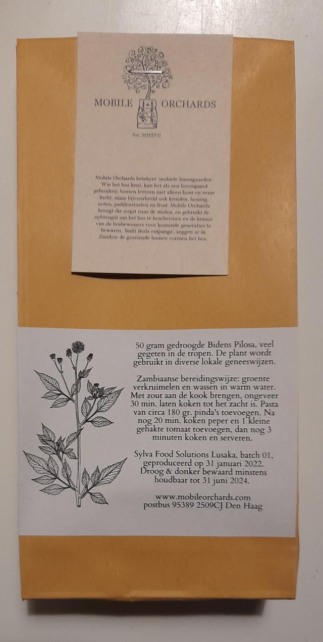 Bidens pilosa, gedroogd 50 gram 