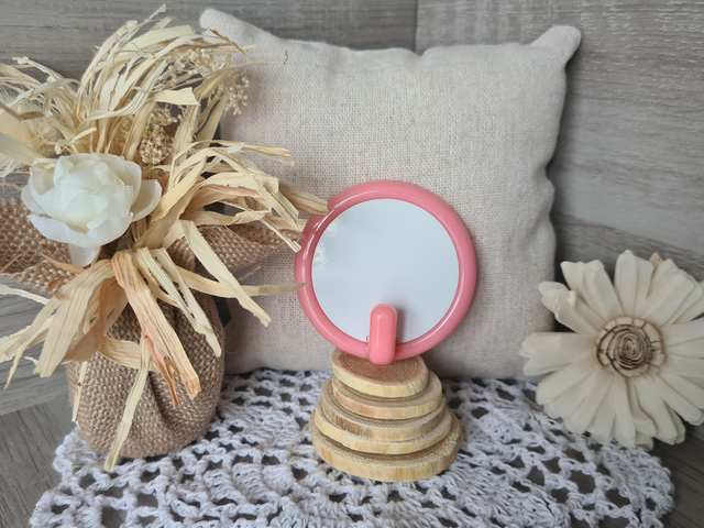Grand crochet avec photos Rond Ø 6.8 cm Rose