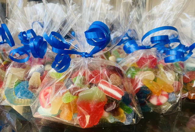 Party favours blue ribbon