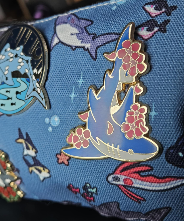 Shark-flower Hard Enamel Pins
