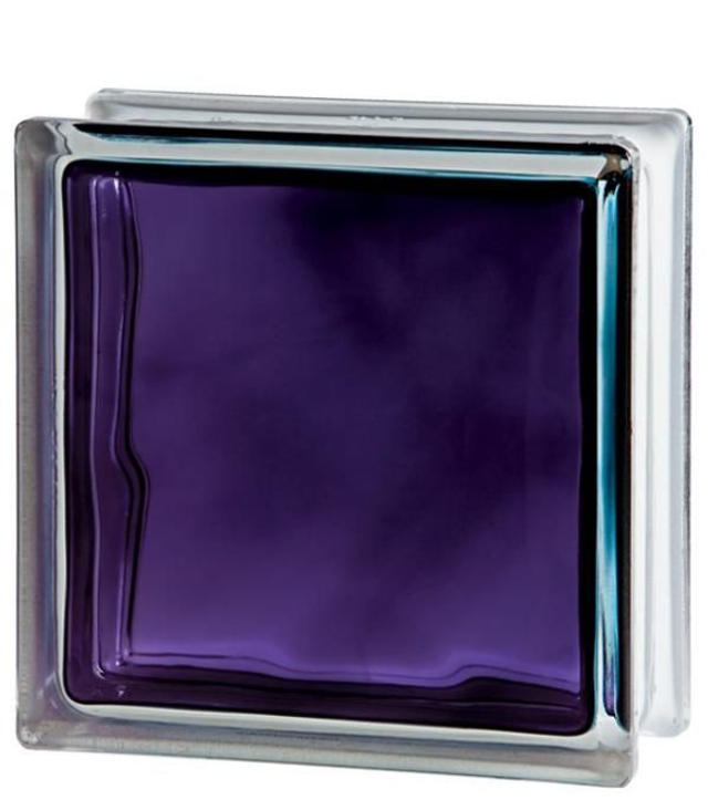 Brilly Violet Colour Injected Glass Block 