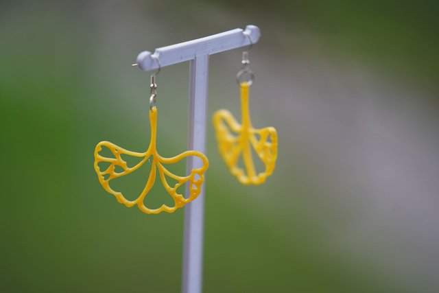 NÁUŠNICE - Ginko zlaté (3D tisk)