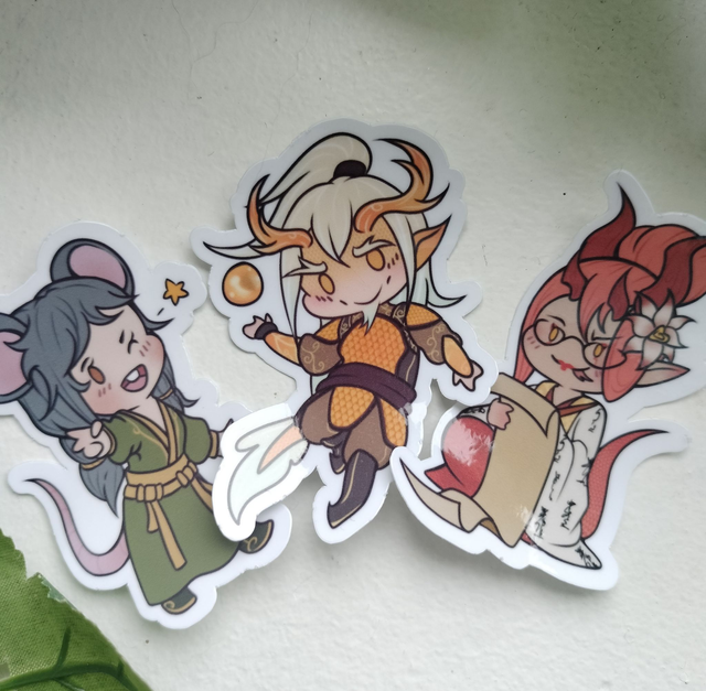 Lot de 3 autocollants #2 : Signe du zodiaque chinois