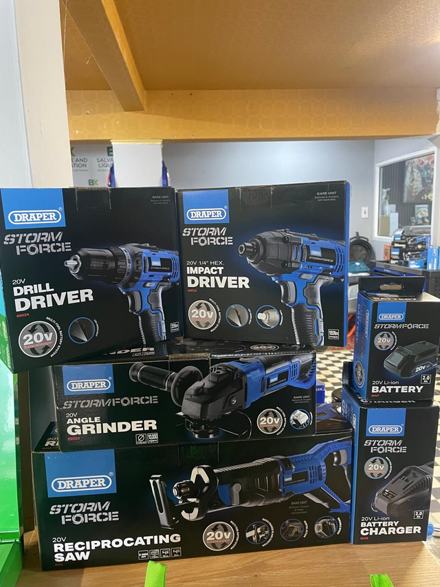 Draper Storm Force 20V Cordless Tool Bundle