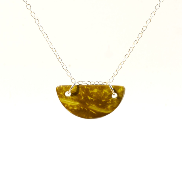 Half Disc Pendant - Yellow