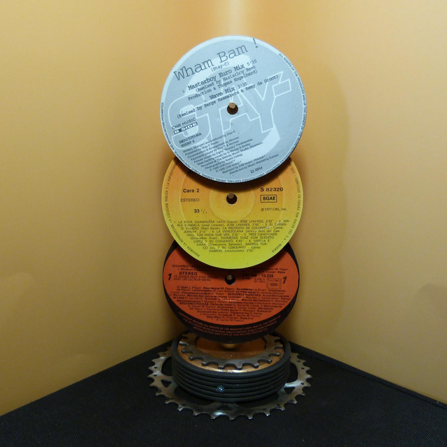 Sous Bock Macaron de vinyle 33t + support 3