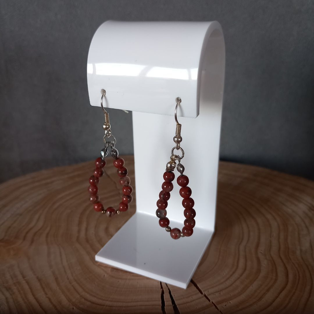 Boucles d&#039;oreilles en Jaspe bréchique