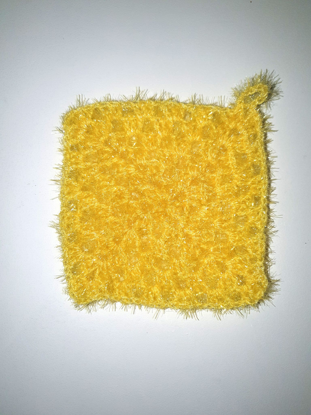 Lavette pour la toilette, la vaisselle ou les vitres jaune