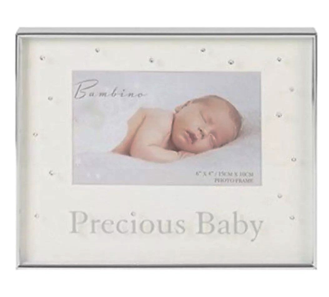 Beautiful Precious Baby 6"x 4" Photo Frame With Diamantes Design.
