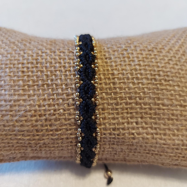 Bracelets "Infinity" micro macramé perlé 